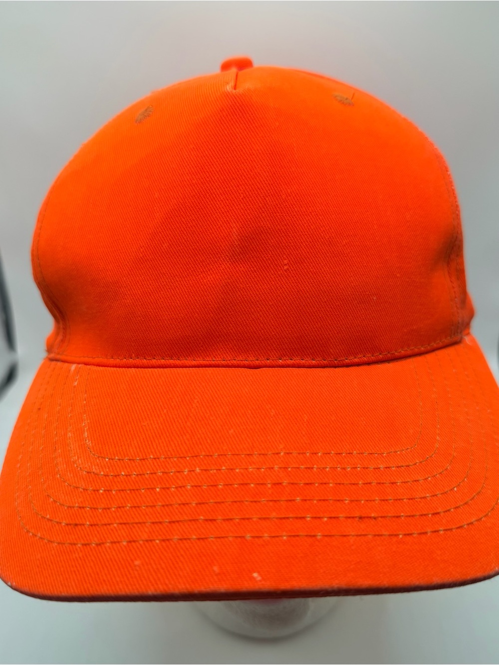 Blaze Orange Safety Hunting Hat Blank Adjustable SnapBack Baseball Cap